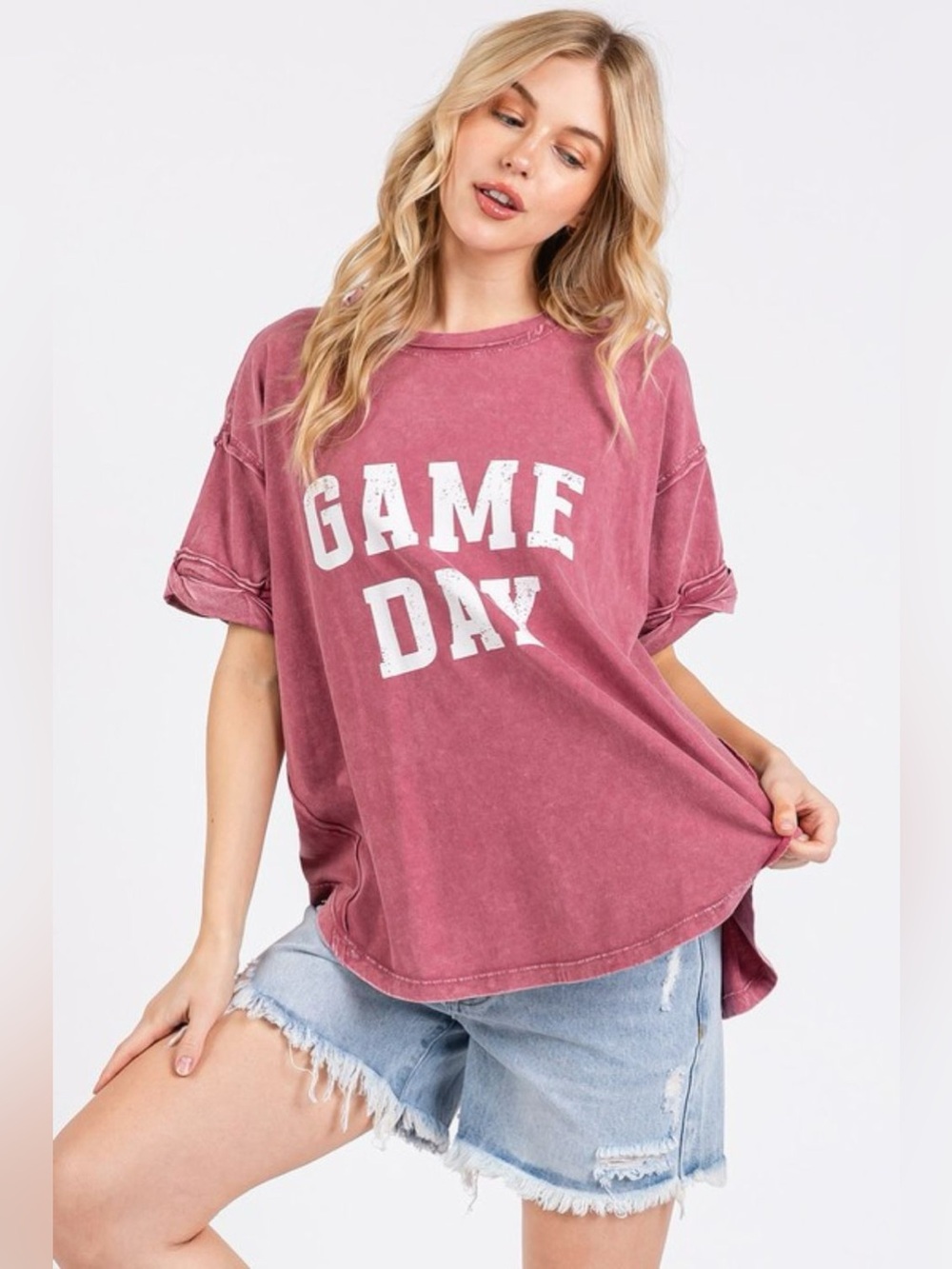 Mittoshop GAME DAY Round Neck Short Sleeve T-Shirt